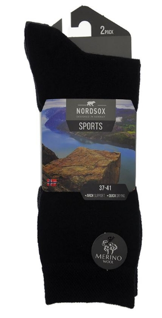 SPORTS STRØMPE MERINO ULL 2PK