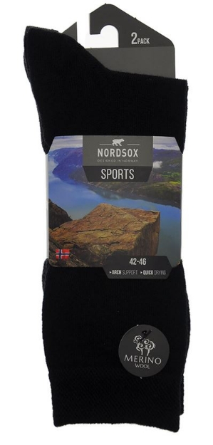 SPORTS STRØMPE MERINO ULL 2PK