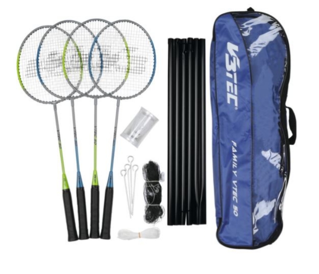 BADMINTONSETT 4 RACK + BALL