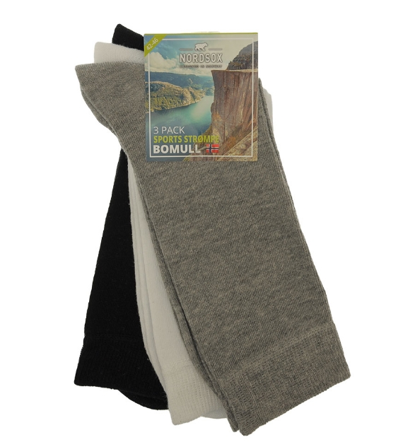 Bilde av NORDSOX BASIC SOCK BOMULL 3PK