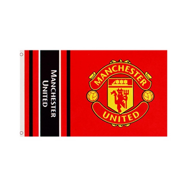 MANCHESTER UNITED WORDMARK CREST FLAG