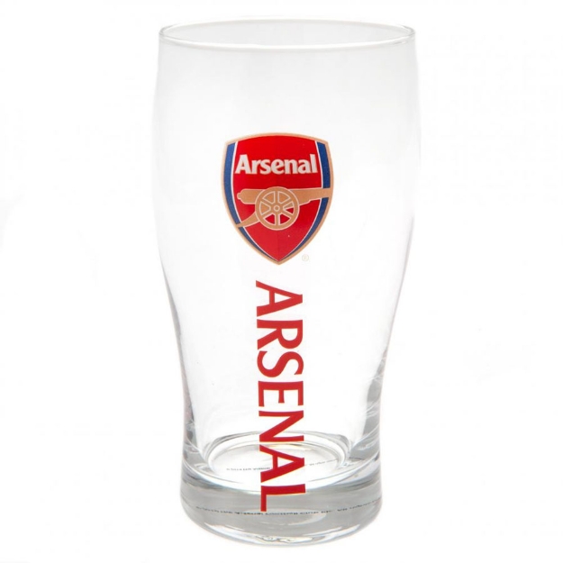 ARSENAL FC TULIP PINT GLASS