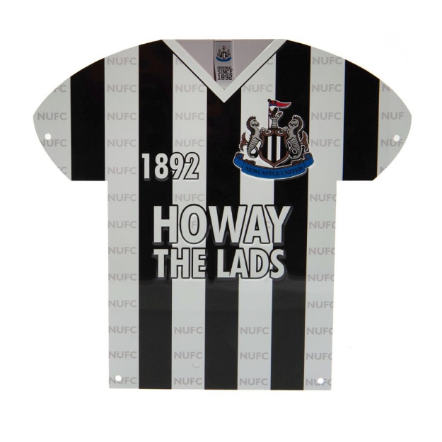 NEWCASTLE UNITED FC METAL SHIRT SIGN