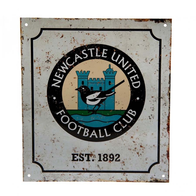 NEWCASTLE UNITED FC RETRO LOGO SIGN