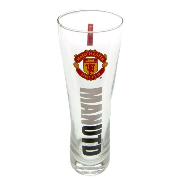 MANCHESTER UNITED FC TALL BEER GLASS
