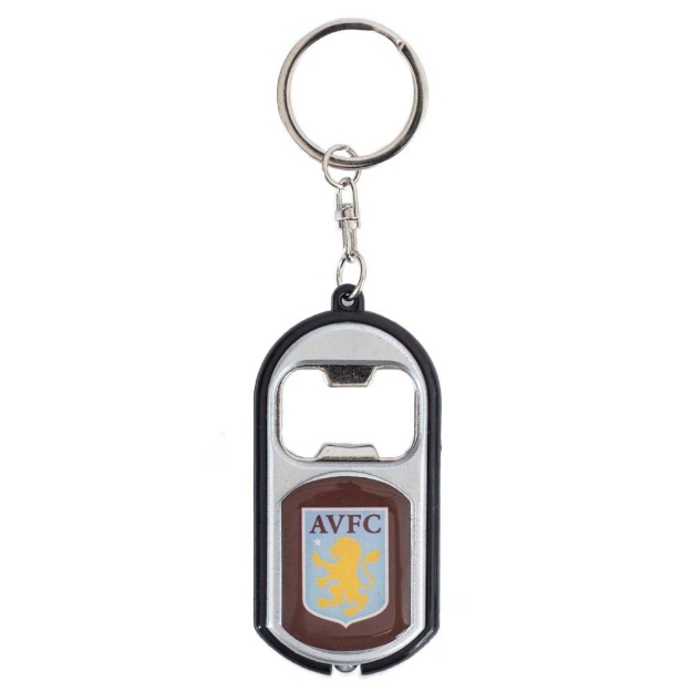 ASTON VILLA FC KEYRING TORCH BOTTLE OPENER