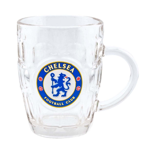 CHELSEA FC DIMPLE GLASS