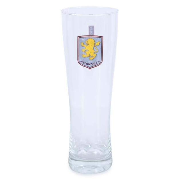 ASTON VILLA FC TALL BEER GLASS